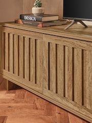 Natural Up to 80 Inch Slatted TV Unit - Image 5 of 10