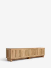 Natural Up to 80 Inch Slatted TV Unit - Image 8 of 10