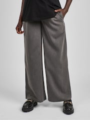 JoJo Maman Bébé Grey Maternity Wide Leg Trousers - Image 1 of 4