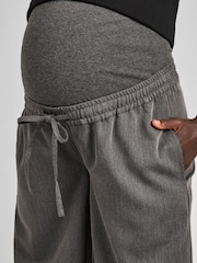 JoJo Maman Bébé Grey Maternity Wide Leg Trousers - Image 4 of 4