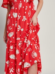 Monsoon Red Lily Tiered Dress - Image 4 of 5