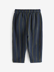 Navy/Green 100% Cotton Stripe Jersey Joggers (3mths-7yrs) - Image 7 of 9