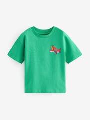Green Giraffe Transport Short Sleeve T-Shirt (3mths-7yrs) - Image 1 of 3