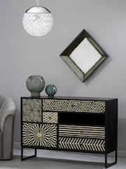 Interiors by Premier Silver Kensington Townhouse Crystal Beads Pendant Light - Image 1 of 2