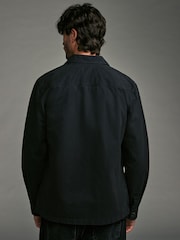 Black 100% Cotton Twin Pocket Shacket - Image 2 of 8