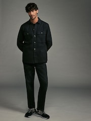 Black 100% Cotton Twin Pocket Shacket - Image 3 of 8