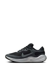 Nike Silver/Black Youth Revolution 7 Running Trainers - Image 2 of 10