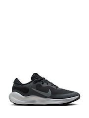 Nike Silver/Black Youth Revolution 7 Running Trainers - Image 3 of 10