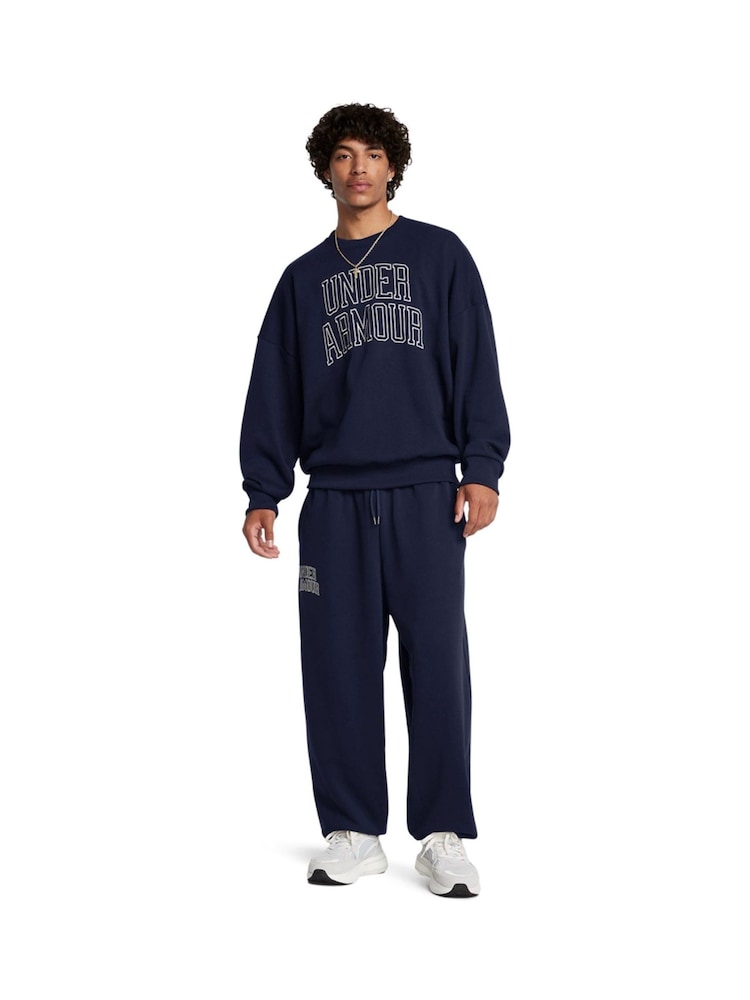 Under Armour Blue Oversized Icon Terry Joggers - Image 4 of 4