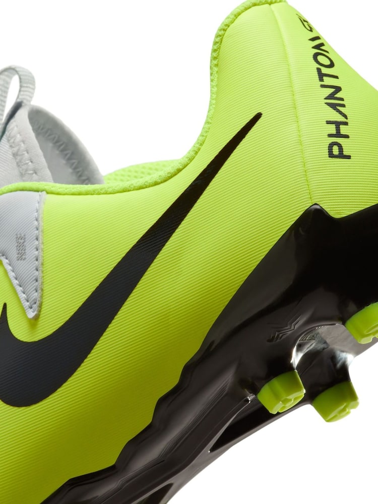 Nike Grey/Green Kids Phantom 2 Academy Grey/Green  Ground Football Boots - Image 10 of 11