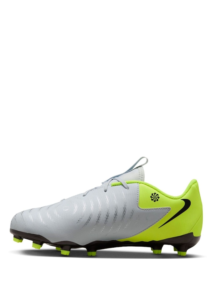 Nike Grey/Green Kids Phantom 2 Academy Grey/Green  Ground Football Boots - Image 4 of 11
