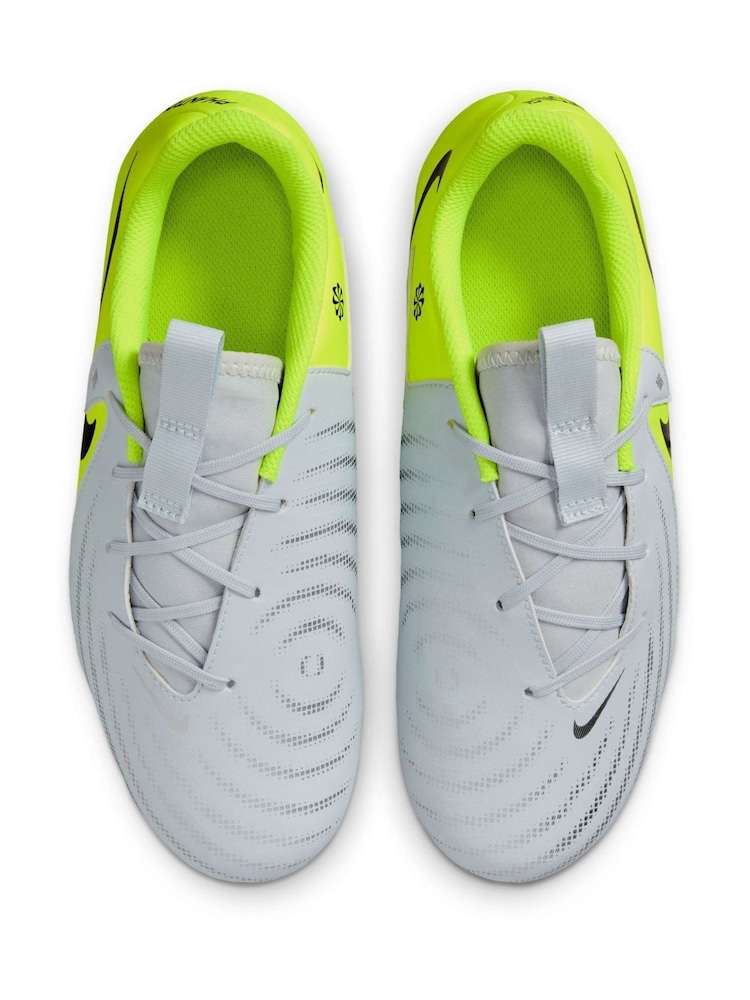 Nike Grey/Green Kids Phantom 2 Academy Grey/Green  Ground Football Boots - Image 6 of 11