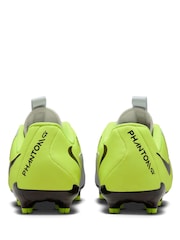 Nike Grey/Green Kids Phantom 2 Academy Grey/Green  Ground Football Boots - Image 7 of 11