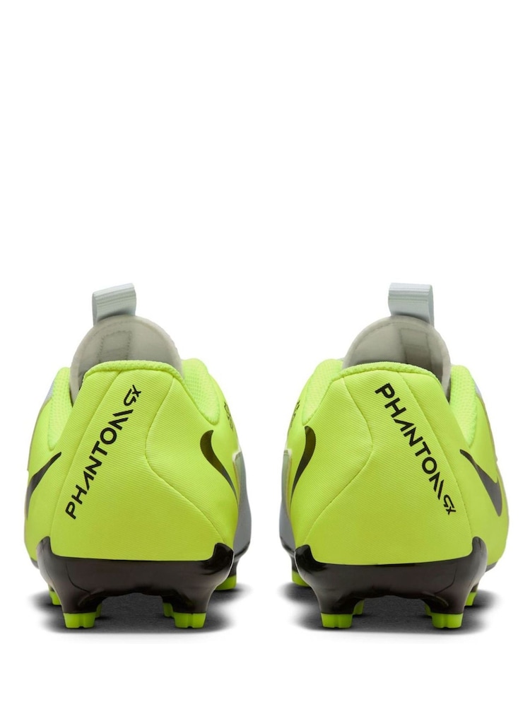 Nike Grey/Green Kids Phantom 2 Academy Grey/Green  Ground Football Boots - Image 7 of 11