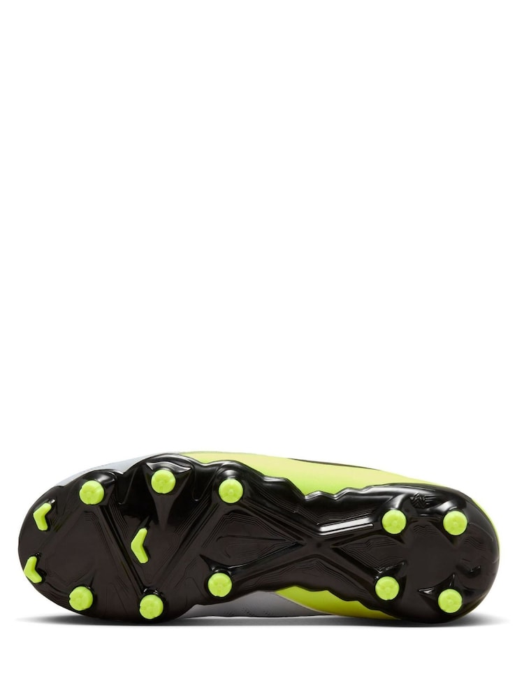 Nike Grey/Green Kids Phantom 2 Academy Grey/Green  Ground Football Boots - Image 8 of 11