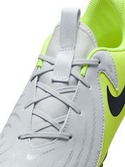 Nike Grey/Green Kids Phantom 2 Academy Grey/Green  Ground Football Boots - Image 9 of 11