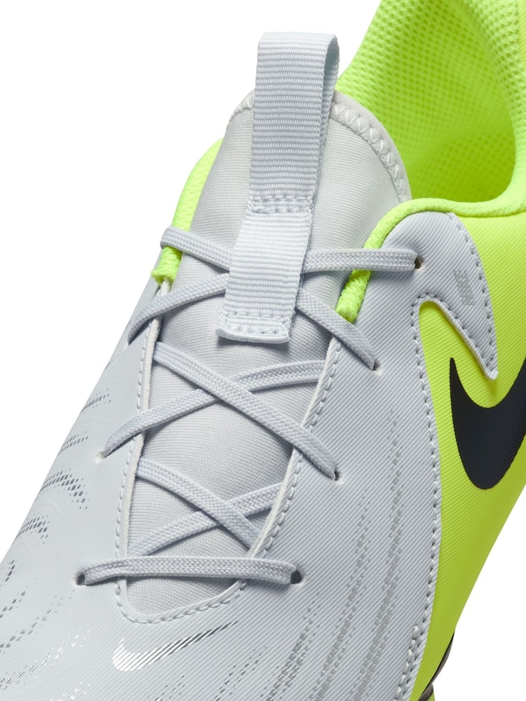 Nike Grey/Green Kids Phantom 2 Academy Grey/Green  Ground Football Boots - Image 9 of 11