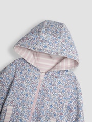 JoJo Maman Bébé Pink Bunny & Mouse Appliqué Reversible Hoodie - Image 6 of 8