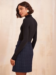 Friends Like These Grey Boucle Mini Skirt With Button Detailing - Image 4 of 4