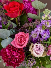Purple Rose and Stocks Fresh Flower Letterbox Bouquet - Image 2 of 5