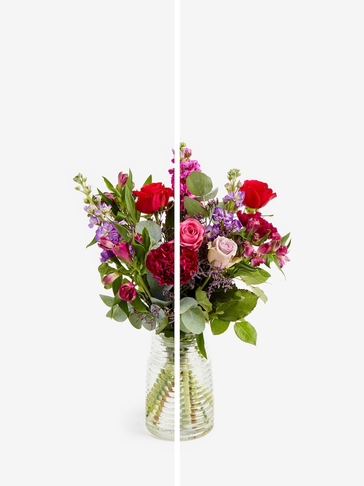 Purple Rose and Stocks Fresh Flower Letterbox Bouquet - Image 3 of 3 Purple Rose and Stocks Fresh Flower Letterbox Bouquet - Image 3 of 3