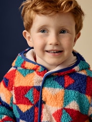 Multi Patterned Fleece Hooded Jacket (3mths-7yrs) - Image 3 of 9