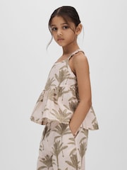 Reiss Klemee Lenjerie de pat-Cotton Peplum Top - Imaginea 1 din 4