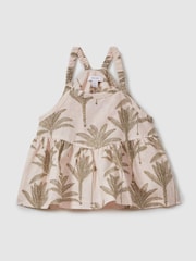 Reiss Klemee Lenjerie de pat-Cotton Peplum Top - Imaginea 2 din 4