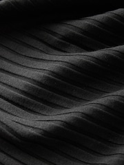 Black Long Sleeve Collar Detail Maxi Dress - Image 5 of 5
