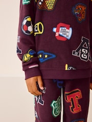 Бургундский красный Varsity - Мягкий на ощупь флис с эластаном (3-16лет) - Image 2 of 6