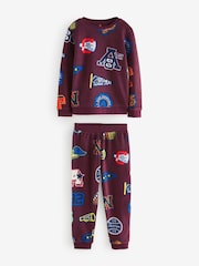Бургундский красный Varsity - Мягкий на ощупь флис с эластаном (3-16лет) - Image 3 of 6