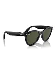 Ray Ban Wayfarer Way Rb2241 Oval Black Sunglasses - Image 3 of 8