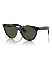 Ray Ban Wayfarer Way Rb2241 Oval Black Sunglasses - Image 5 of 8