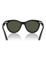 Ray Ban Wayfarer Way Rb2241 Oval Black Sunglasses - Image 6 of 8