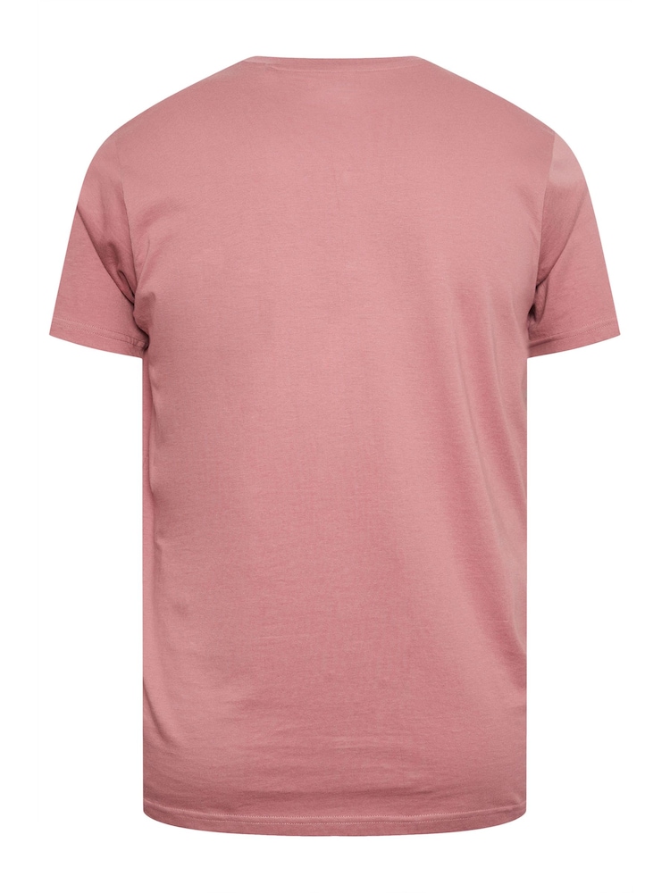 BadRhino Big & Tall Pink 100% Cotton Surfing Club T-Shirt - Image 3 of 3