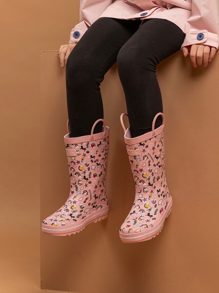 Trespass Kids Pink Starryton 20 Md Wellies - Image 3 of 3