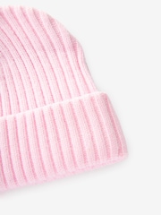 Pink Rib Beanie Hat (1-16yrs) - Image 3 of 3