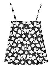 Yours Curve Black Tie Dye Print A-Line Tankini Top - Image 6 of 6