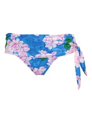 Pour Moi Blue Rosa Cova Tie Foldover Bikini Bottoms - Image 3 of 4