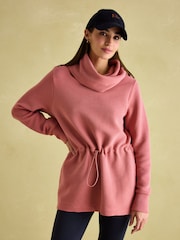 Joules Willow Pink Cowl Neck Sweatshirt - Image 1 of 8