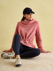 Joules Willow Pink Cowl Neck Sweatshirt - Image 7 of 8