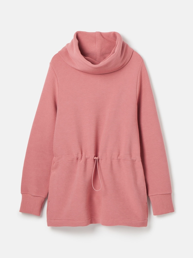 Joules Willow Pink Cowl Neck Sweatshirt - Image 8 of 8