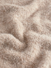 Oatmeal Heavyweight Boucle Blanket Scarf - Image 6 of 8