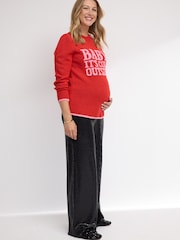 Red Maternity Christmas Jumper - Image 2 of 5