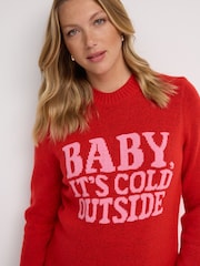 Red Maternity Christmas Jumper - Image 5 of 5