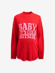 Red Maternity Christmas Jumper - Image 6 of 9