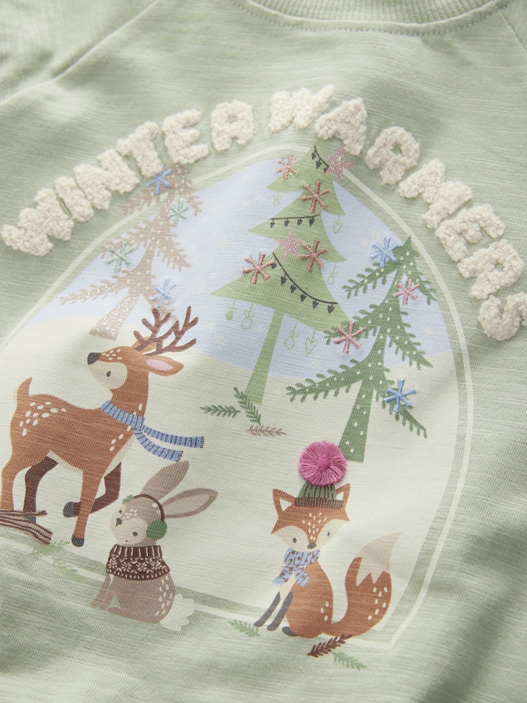 Salbeigrün/Cream/Camel Charakter - 100% Cotton Leggings Pyjamas 3 Pack (9mths-8yrs) - Bild 12 von 12