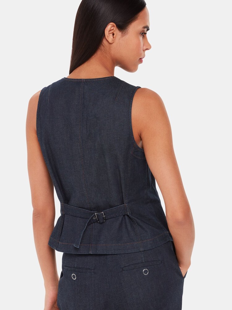 Whistles Blaue Joanna Denim-Weste - Bild 2 von 3