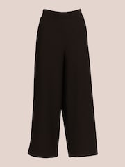 Adrianna Papell Ottoman Rib Knit Pull On Black Trousers - Image 6 of 7
