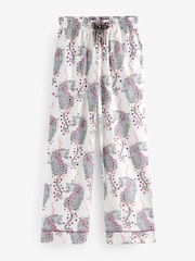B by Ted Baker 100% Cotton Button Through White Leopard Print Pyjamas - Image 11 of 14